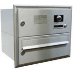 DOLS Poštovní schránka B-015 do sloupku + horní elektroschránka se zvonkem a kamerou ABB - digitální systém + orámování L profilem NEREZ – HobbyKompas.cz