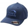 Rybářská kšiltovka, čepice, rukavice Geoff Anderson kšiltovka Flexfit NU modrá 3D bílé logo