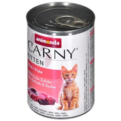 Carny Kitten Hovězí a krůtí 12 x 400 g – Zboží Mobilmania