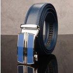 Pánský modrý opasek s automatickou sponou – Sleviste.cz