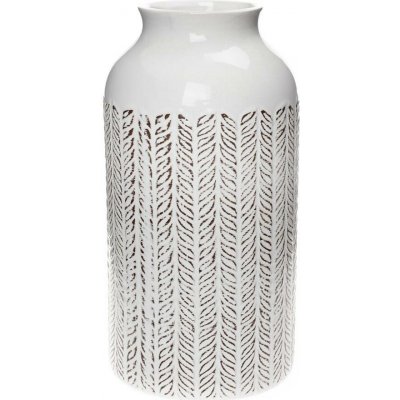 VÁZA ORNAMENT BIELA KERAMIKA 15*15*29.5CM – Hledejceny.cz