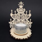 Amadea Dřevěný svícen vánoční stromek 11 cm – Hledejceny.cz