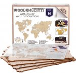 Wooden City Mapa světa dřevěná velikost M (57x38cm) – Sleviste.cz