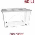 Recoplast Box uložny s kolečky 60 l transparentní – Zboží Dáma