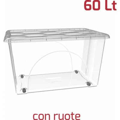 Recoplast Box uložny s kolečky 60 l transparentní – Zboží Dáma