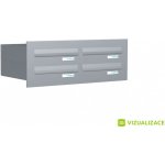 Poštovní schránka B-049 - pro zazdění s čelní deskou - lakovaná - RAL 7035 MAT. - SVĚTLE ŠEDÁ – Hledejceny.cz