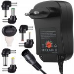 Univerzální síťový napájecí adaptér s regulací 3-12V 12W 1A + 6 konektorů – Zboží Mobilmania