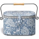 VTC Kazeta / košík na šití, čalouněný, L WOODLAND, modrý les, 30 x 20 x 19cm – Hledejceny.cz