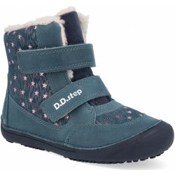 D.D.Step zimní W063-333A barefoot s drobnými hvězdičkami modrá