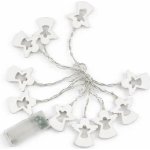 DecoLED LED světelný řetěz na baterie 10 teple bílých diod 2 m dřevění andílci – Sleviste.cz