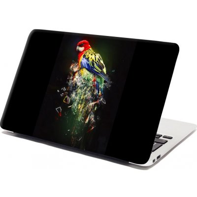 Sablio Samolepka na notebook Barevný papoušek - 29x20 cm – Zboží Živě