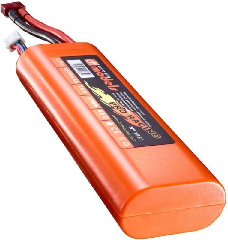 Batteria LiIon Reely Per Modellismo: 7,4V 4000mAh, 15C, 2 Celle, Custodia Rigida Con Sistema A T