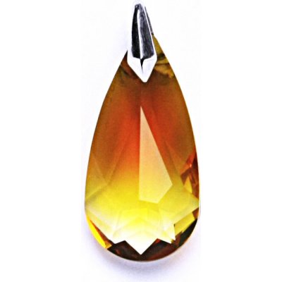 Čištín Stříbrný přívěsek s krystalem Swarovski slza barva oranž, P 1310