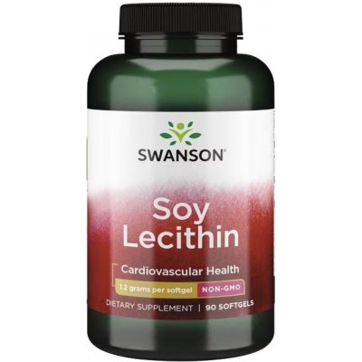 Swanson Soy Lecithin Non-GMO, Sójový lecitin, 1200 mg, 90 softgel kapslí