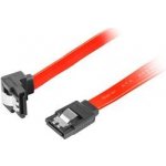 Lanberg SATA II datový kabel (3GB/S) F / F 50cm, úhlový, kovová západka, červený CA-SASA-13CC-0050-R
