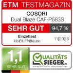 Horkovzdušná fritéza COSORI XXL, Dual Blaze, 6,4 l (1,8 kg) WiFi připojení, fritéza s 12 – Sleviste.cz