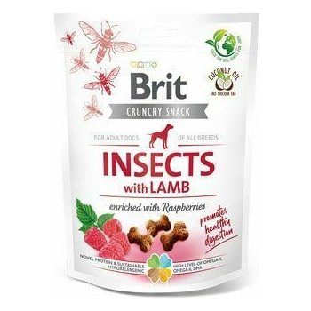 Brit Care Dog Crunchy Cracker Insects with Lamb enriched with Raspberries 200 g