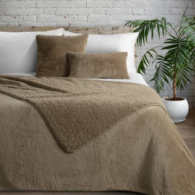 EUROFIRANY PŘEHOZ NA POSTEL NINA 220X240 CM BÉŽOVÝ – Sleviste.cz