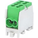 ELEMAN Svorkovnice rozbočovací HLAK 25 1/2 M2, 80A, 1pól., IP20, zelená, DIN 6513 – HobbyKompas.cz