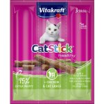 Vitakraft Cat Stick kuřecí & kočičí tráva 3 x 6 g – Sleviste.cz