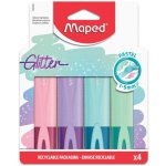 Maped 42046 Zvýrazňovač Fluo Peps Classic Glitter sada 4 ks – Hledejceny.cz