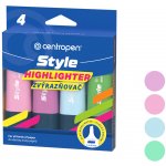 Centropen Highlighter 6252/4+1 pastelový – Zboží Živě