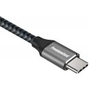 Premiumcord ku31cr2 USB-C USB 3.2 GEN 2, 3A, 60W, 20Gbit/s, bavlněný oplet, 2m