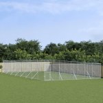 vidaXL Venkovní psí kotec stříbrný 800 x 1600 x 200 m pozinkovaná ocel – Zboží Dáma