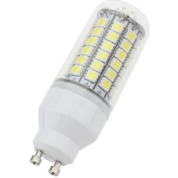 SMD Lighting LED žárovka GU10 6,5W 69x SMD 5050 s krytem bílá čistá 5+1