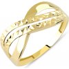 Prsteny Lillian Vassago Designový celozlatý prsten LLV85 GR001