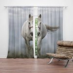 Sablio Závěs Bílý kůň 3: 2ks 140x250cm – Hledejceny.cz