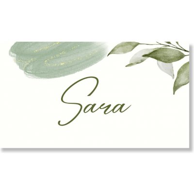 Personal Personal Jmenovka na stůl - Green & Gold Zvolte množství: od 1 ks do 10 ks – Zboží Dáma