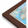 Nástěnné mapy National Geographic Svět - nástěnná mapa Pacific Classic 112 x 76 cm Varianta: mapa v dřevěném rámu, Provedení: Pegi višeň