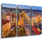 Obraz 3D třídílný - 105 x 70 cm - Panorama of Old Town of Prague at Christmas time. Panorama Starého Města Prahy v době Vánoc. – Zbozi.Blesk.cz