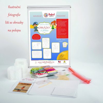 Radost v písku Sada VELKÁ VLASTNÍ VÝBĚR A4 Barevné pískování obrázků – Zboží Dáma
