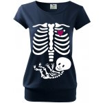 Bezvatriko vtipné tričko s potiskem pro těhotné maminky Kostřička 2 modrá – Zboží Dáma