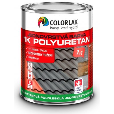Colorlak 1K Polyuretan U2210 tmavá šedá 0,6L – Sleviste.cz