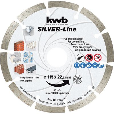 kwb 796570 diamantový řezný kotouč Průměr 125 mm Ø otvoru 22 mm 1 ks – Zboží Dáma