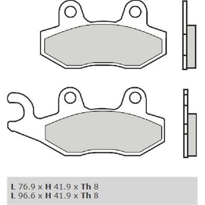 Zadní brzdové destičky Brembo Benelli 125 MACIS 2010 - 2015 směs XS | Zboží Auto