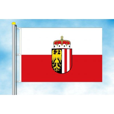 LIBEA, s.r.o. Horní Rakousko vlajka Rozměr: 40×60 cm, Uchycení: Karabiny na stožár – Hledejceny.cz