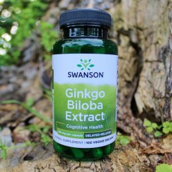 Swanson Extrakt z Ginkgo biloby 120 mg x 100 rostlinných kapslí