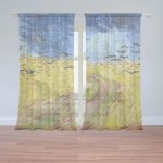 Sablio Záclony Pšeničné pole s vránami - Vincent van Gogh: 2ks 150x250cm – Hledejceny.cz