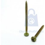 Vrut s půlkulatou hlavou, TORX drážka, zinek žlutý 6 x 70, balení 1 ks – Hledejceny.cz