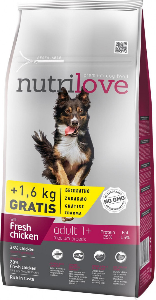 Nutrilove Dog Adult Medium 8 kg
