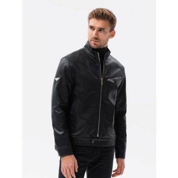 Ombre Clothing pánská kožená bunda Ponferrada C604 černá