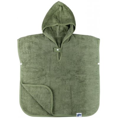 Kikko BIO bavlněné froté pončo Organic Granite Green – Zboží Dáma