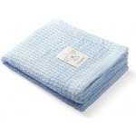 BABYONO Bambusová pletená deka Modrá – Zboží Dáma