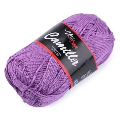 Bavlněná pletací příze Camilla (50g) varianta fialová tmavá – Zboží Mobilmania