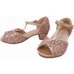 Next boty s podpatkem růžové zlato třpytky – Zboží Dáma