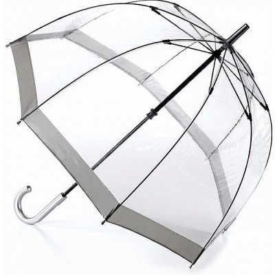 Fulton průhledný holový deštník Birdcage 1 SILVER L041
